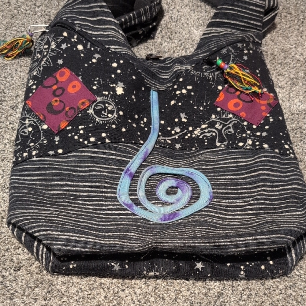 Black and Multicolor Women's Bag